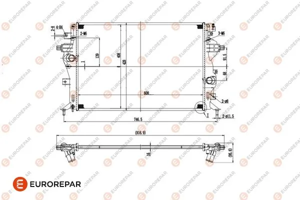 Radiator, engine cooling — EUROREPAR