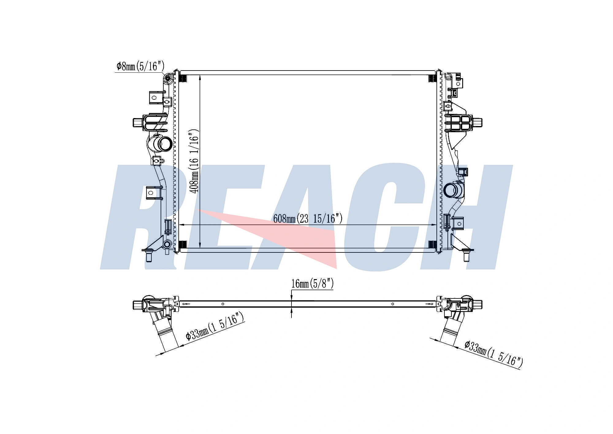 Radiator, engine cooling — REACH