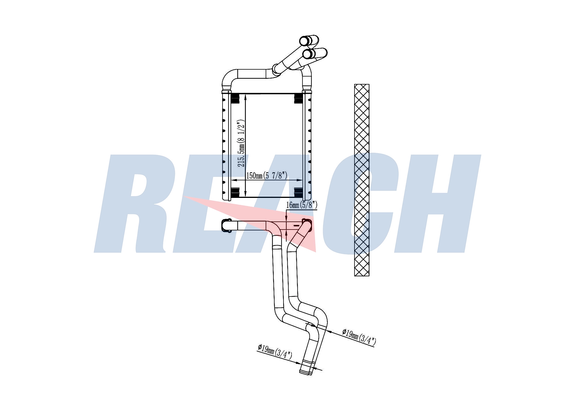 Heat Exchanger, interior heating — REACH