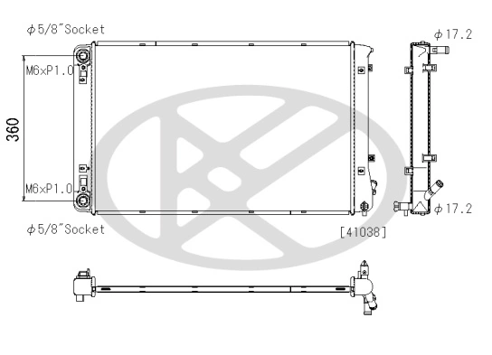 [RADI_3157] Radiator, engine cooling — KOYORAD