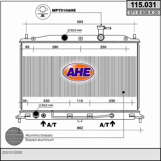 [RADI_3268] Radiator, engine cooling — AHE