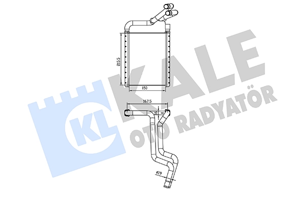 [HEAT_3339] Heat Exchanger, interior heating — KALE OTO RADYATÖR